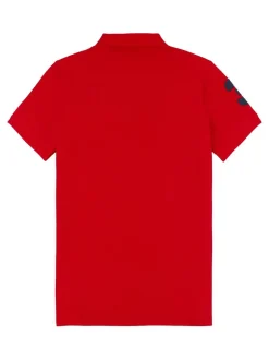 Poloshirts|U.S. Polo Assn Rood - . Regular Fit Mens Player 3 Pique 100% Cotton Polo Shirt