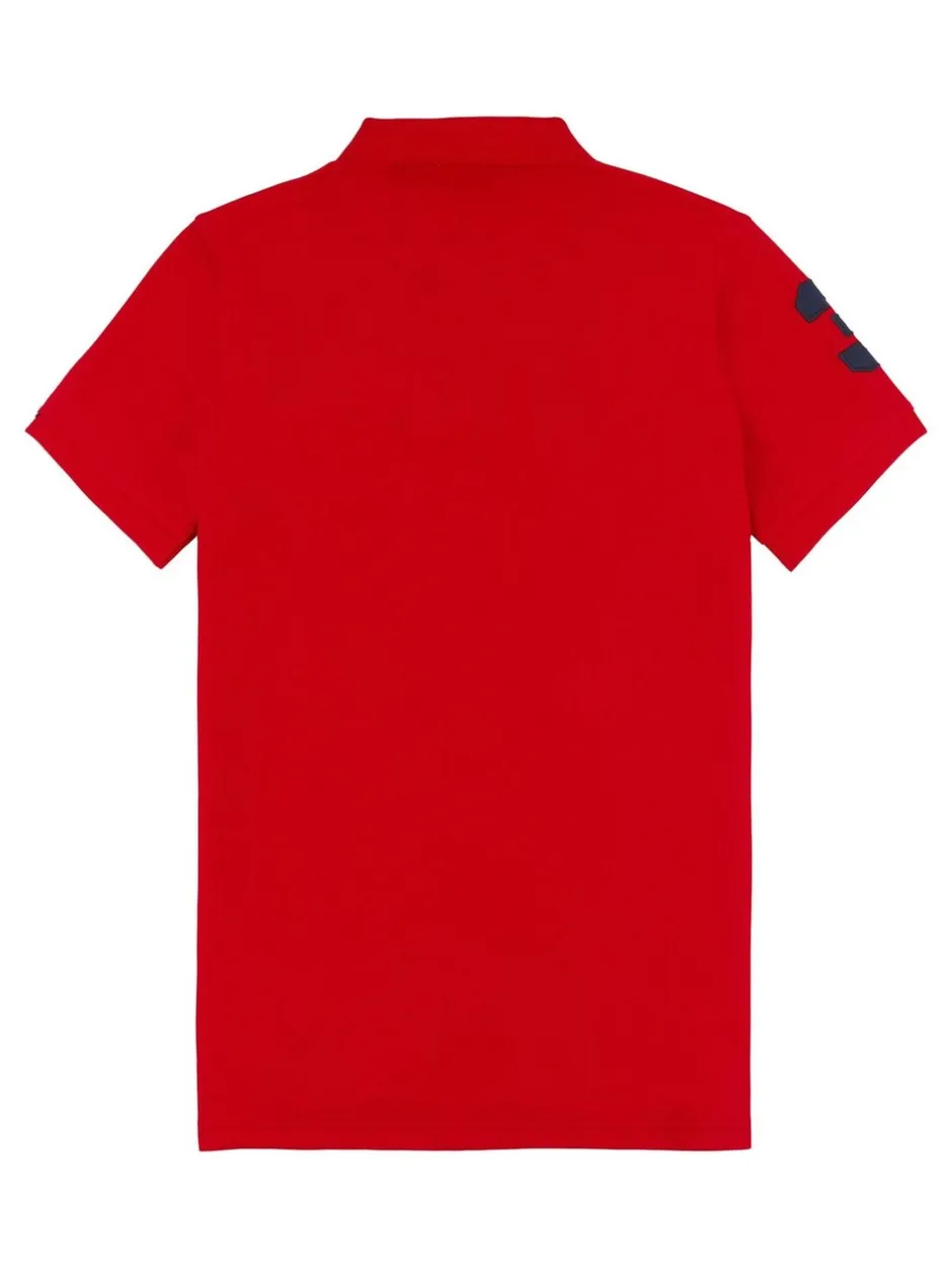 Poloshirts|U.S. Polo Assn Rood - . Regular Fit Mens Player 3 Pique 100% Cotton Polo Shirt