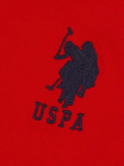Poloshirts|U.S. Polo Assn Rood - . Regular Fit Mens Player 3 Pique 100% Cotton Polo Shirt