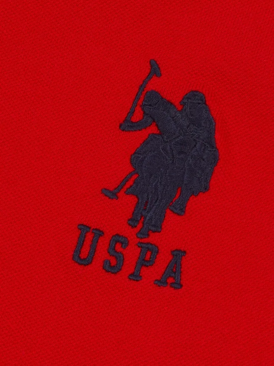 Poloshirts|U.S. Polo Assn Rood - . Regular Fit Mens Player 3 Pique 100% Cotton Polo Shirt