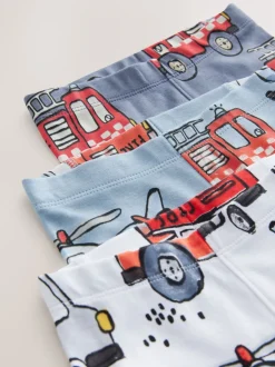 Multipacks|Pyjama's|Next Rood/ blauw met hulpverleningsvoertuig - Mini Knusse Pyjama's 3 Set (9mnd-10jr)