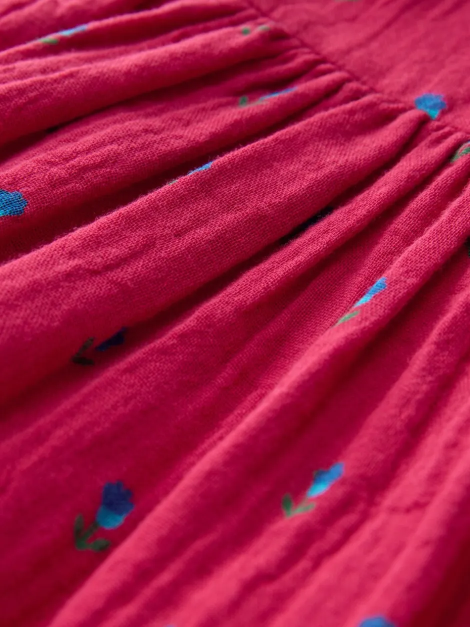 Jurken|Jurken*Next Rood gebloemd - Ric Rac Collar Dress (3mths-8yrs)