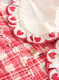 Jurken|Jurken*Next - Zomerjurk met kraag (3mnd -7jr) Rood geruit