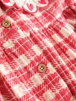 Jurken|Jurken*Next - Zomerjurk met kraag (3mnd -7jr) Rood geruit