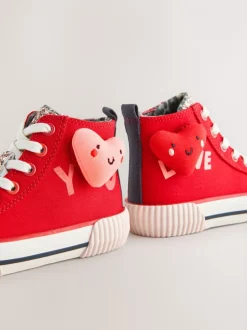 Sneakers*Next - Hoge sneakers Rood met hartjesprint