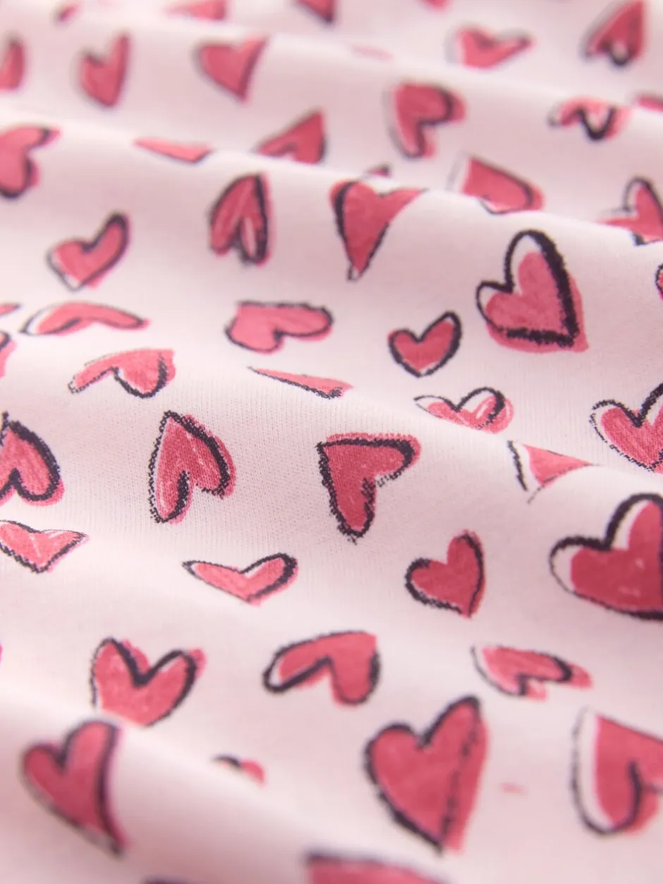 Pyjama's|Loungewear*Next Rood met hartjesprint - Pyjama met korte mouwen