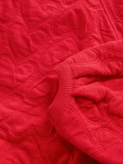 Sweaters En Hoody´S*Next - Quilted Sweatshirt (3-16yrs) Rood met hartjesprint