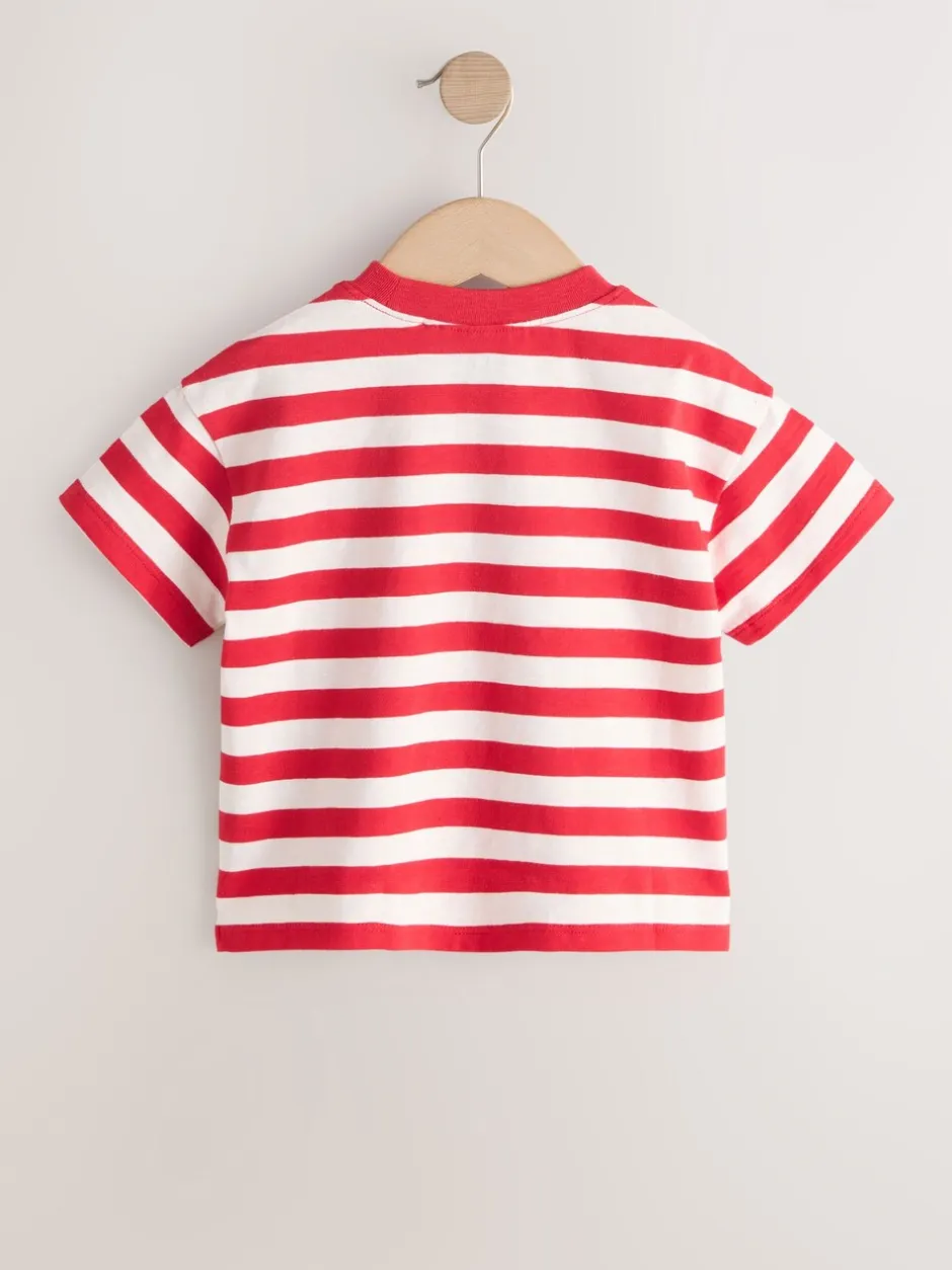 Tops|T-Shirts|Next - T-shirt met korte mouwen (3 mnd-7 jr) Rood met hartjesprint