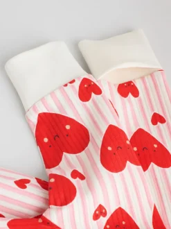 Multipacks|Babypakjes En Babypyjama's|Next Rood met hartjesprint - Verpakking van 3 babyslaappakjes met tweewegrits (0 mnd - 3 jr)