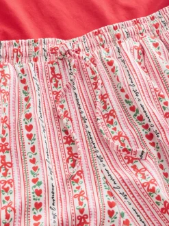 Pyjama's|Alle Nacht- En Loungekleding|Next Rood met print - Pyjama met korte mouwen