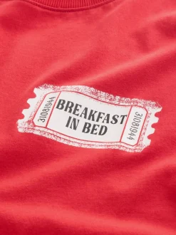 Pyjama's|Alle Nacht- En Loungekleding|Next Rood met print - Pyjama met korte mouwen