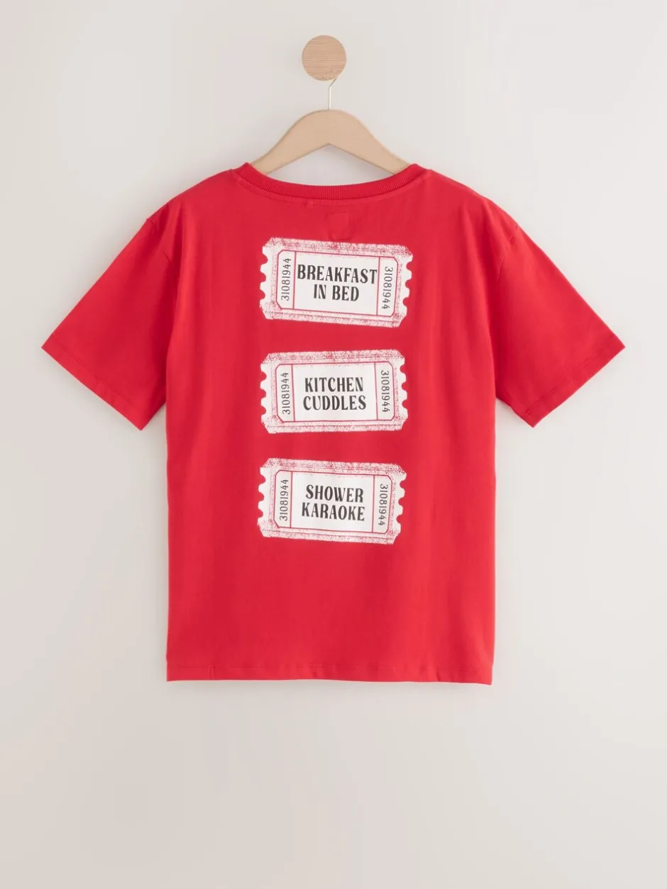 Pyjama's|Alle Nacht- En Loungekleding|Next Rood met print - Pyjama met korte mouwen
