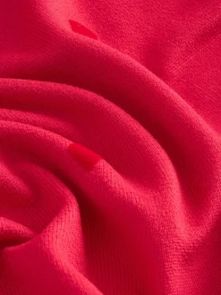 Pyjama's|Loungewear|Next - Zachte pyjama met lange mouwen en hartjesprint Rood met sterren