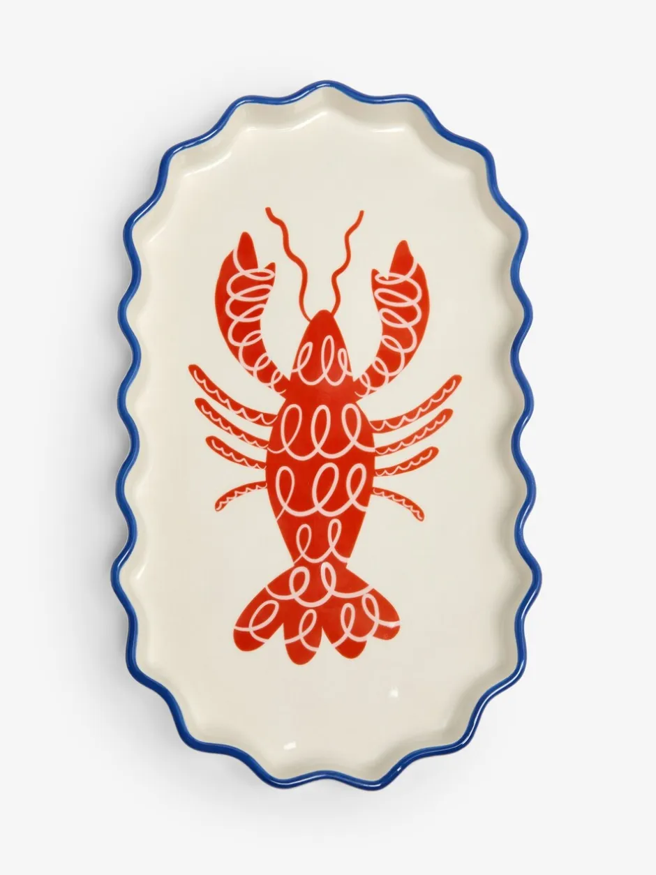 Badkameraccessoires*Next Rood opbergdienblad met kreeft Print