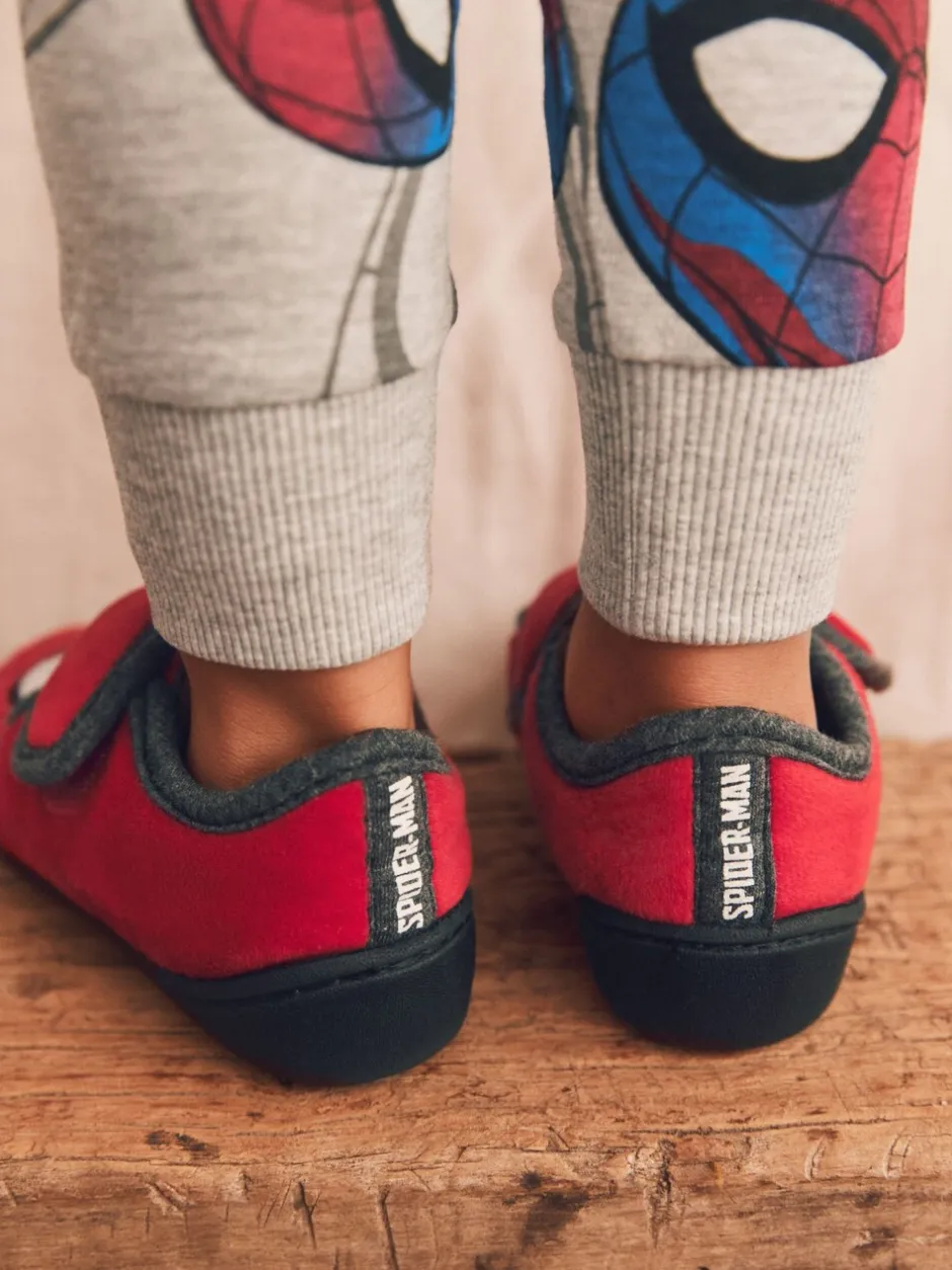 Pantoffels|Nachtkleding En Pyjama's|Next Rood Spiderman Marvel - Pantoffels met print, klittenbandsluiting en kuipzool