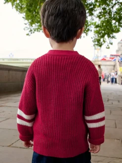 Truien En Breisels|Next Rood varsity - Vest met figuurtjes (3mnd-7jr)