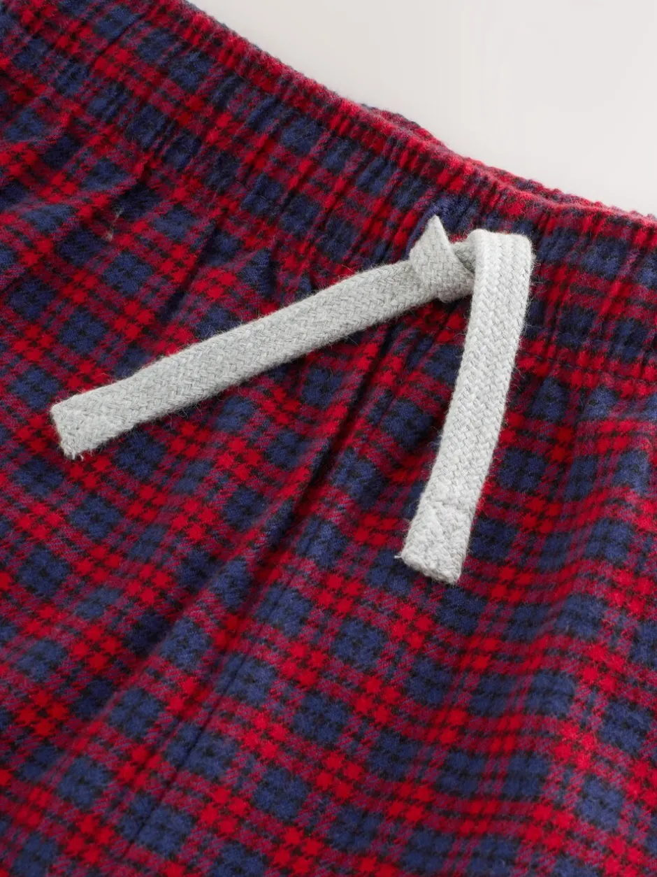 Pyjama's|Nachtkleding En Pyjama's|Next Rood/blauw - Set van 2 geweven geruite pyjama's met lange mouwen (3-16jr)