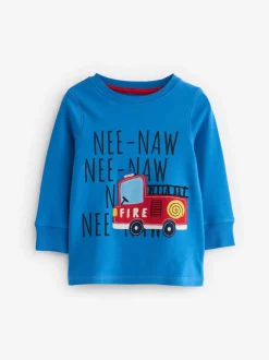 Pyjama's|Nachtkleding En Pyjama's*Next Rood/blauw met hulpvoertuigenprint - Mini Knusse Pyjama's 3 Set (9mnd-10jr)