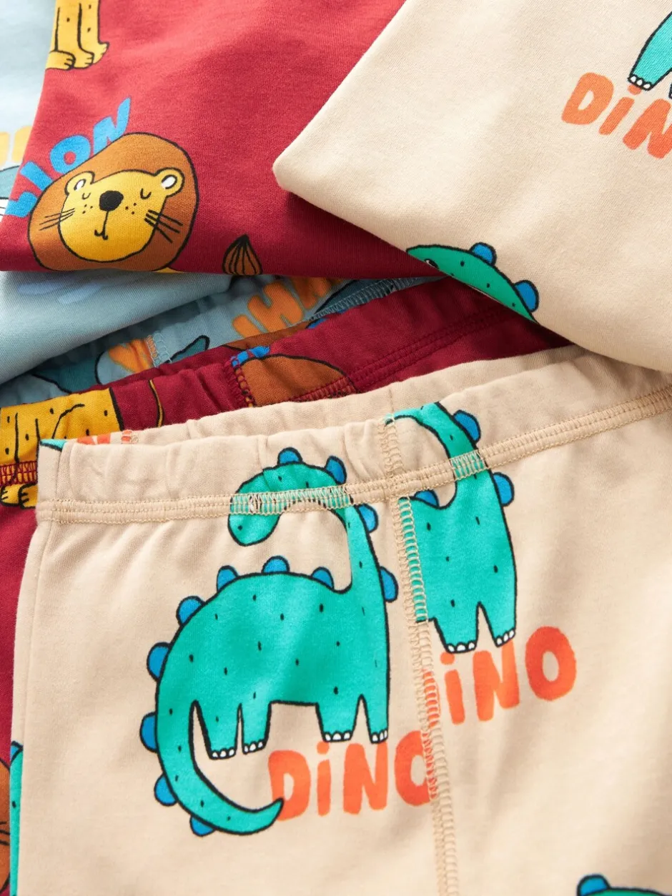 Pyjama's|Nachtkleding En Pyjama's|Next Rood/blauw/neutraal dierenprint - Verpakking van 3 knusse pyjama's (9 mnd-10 jr)