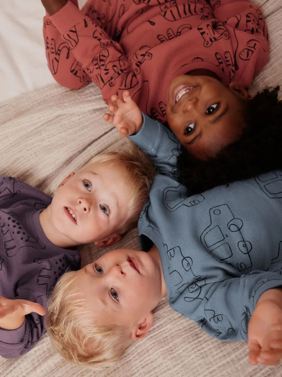 Multipacks|Pyjama's|Next Rood/blauw/paars - Oversized fit Pyjamas 3 Pack (9mths-10yrs)