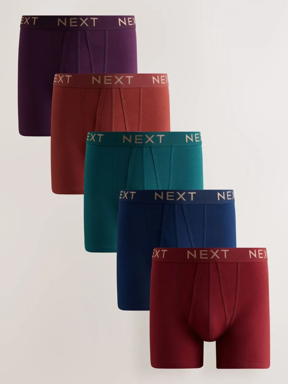 Ondergoed|Ondergoed*Next - Verpakking van 5 - Boxershorts met A-voorkant Rood/Blauw/Paars Rijk