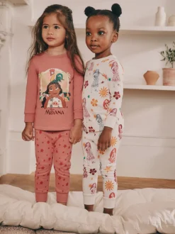 Nachtkleding En Pyjama's|Pyjama's|Next Rood/ecru - Moana Snuggle Pyjamas 2 Pack (9mths-10yrs)