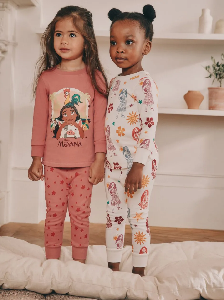 Nachtkleding En Pyjama's|Pyjama's|Next Rood/ecru - Moana Snuggle Pyjamas 2 Pack (9mths-10yrs)