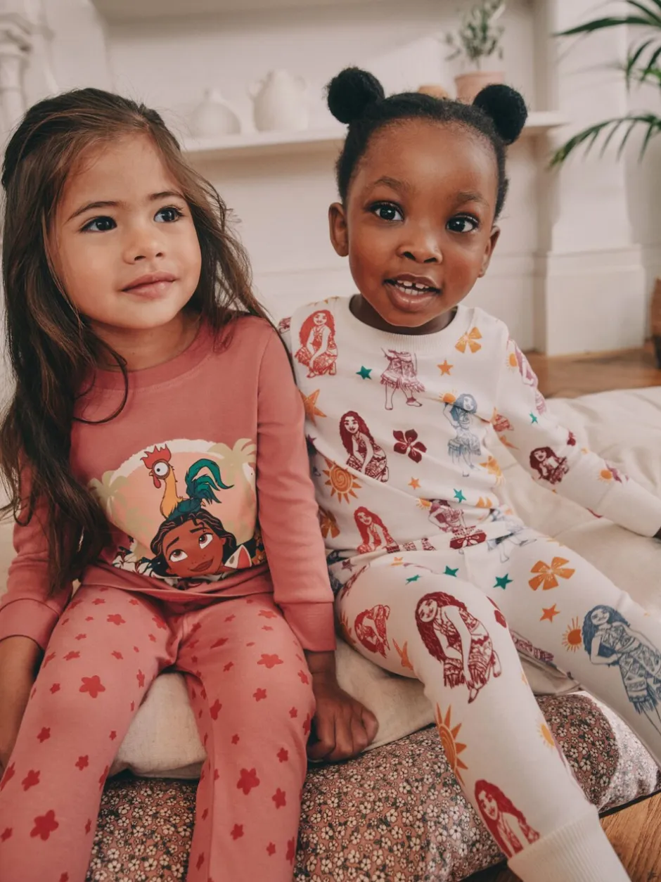 Nachtkleding En Pyjama's|Pyjama's|Next Rood/ecru - Moana Snuggle Pyjamas 2 Pack (9mths-10yrs)