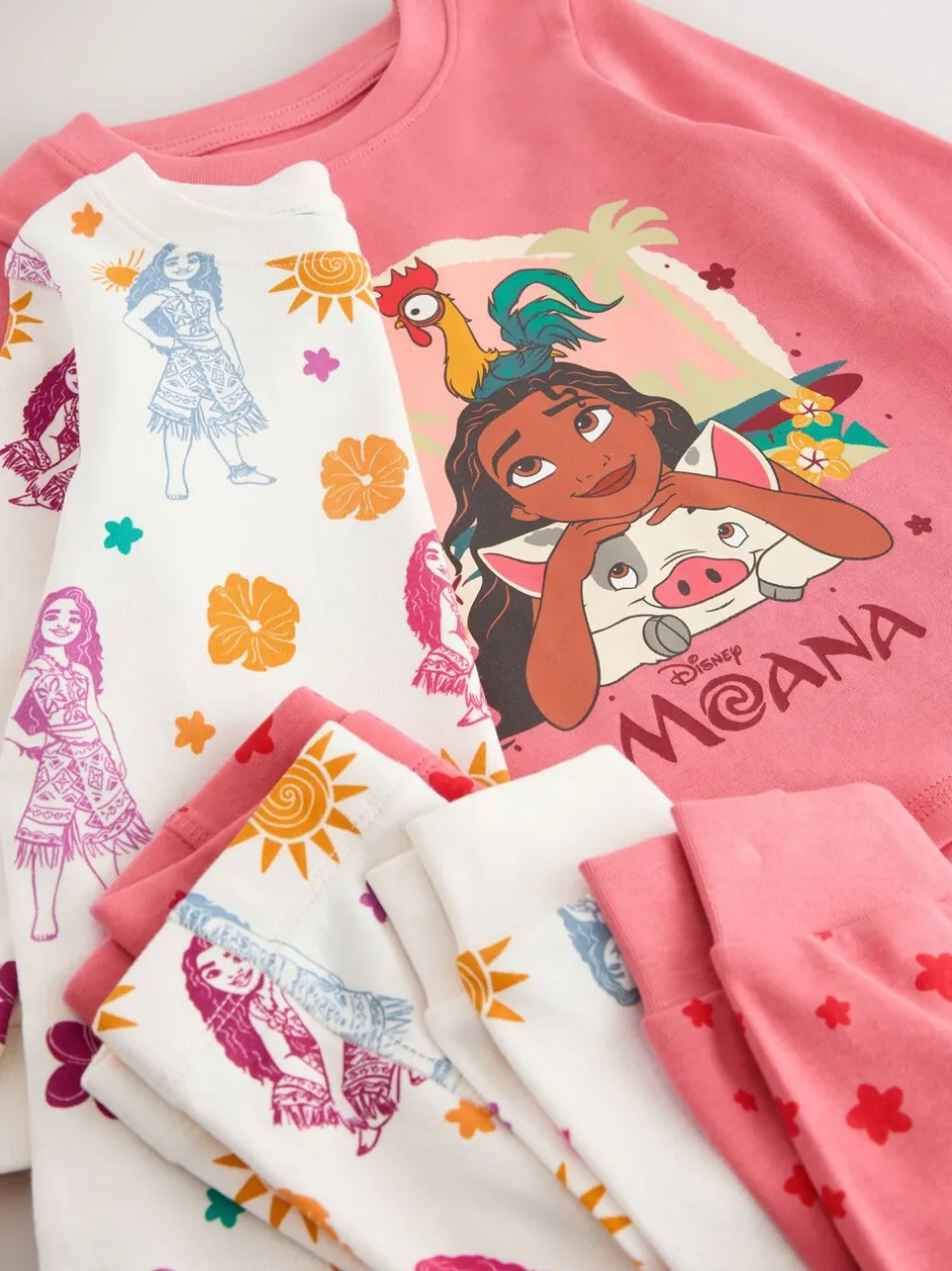 Nachtkleding En Pyjama's|Pyjama's|Next Rood/ecru - Moana Snuggle Pyjamas 2 Pack (9mths-10yrs)