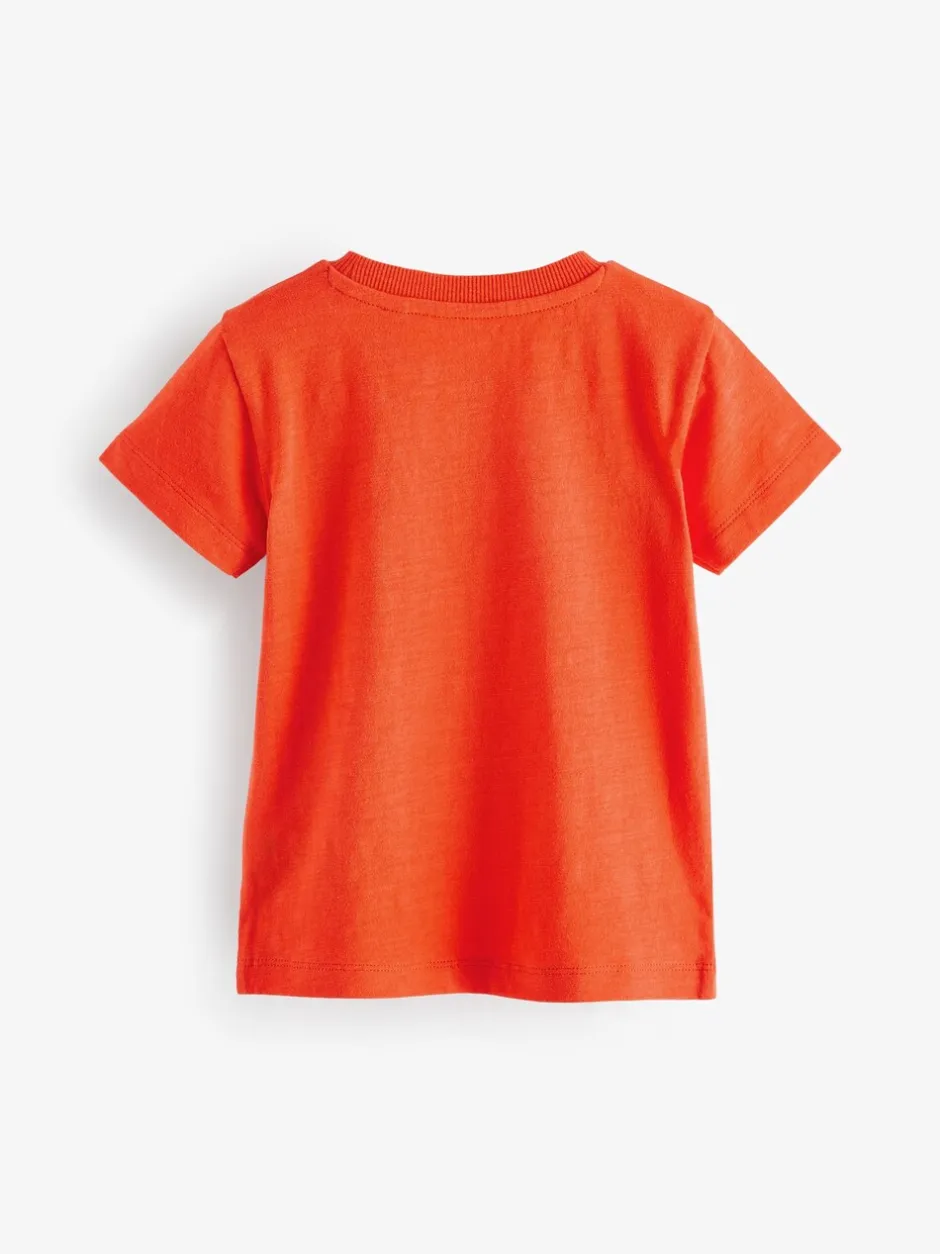 Tops|T-Shirts*Next Rood/groen - Set van 5 T-shirts met korte mouwen (3mnd-7jr)
