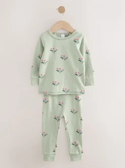 Nachtkleding En Pyjama's|Pyjama's*Next - Verpakking van 3 knusse pyjama's (9 mnd-10 jr) Rood/groen met bloemenprint