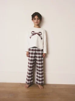 Nachtkleding En Pyjama's|Pyjama's*Next Rood/groene strikruit - Kerstmis geweven onderkant pyjama's (2-16jr)