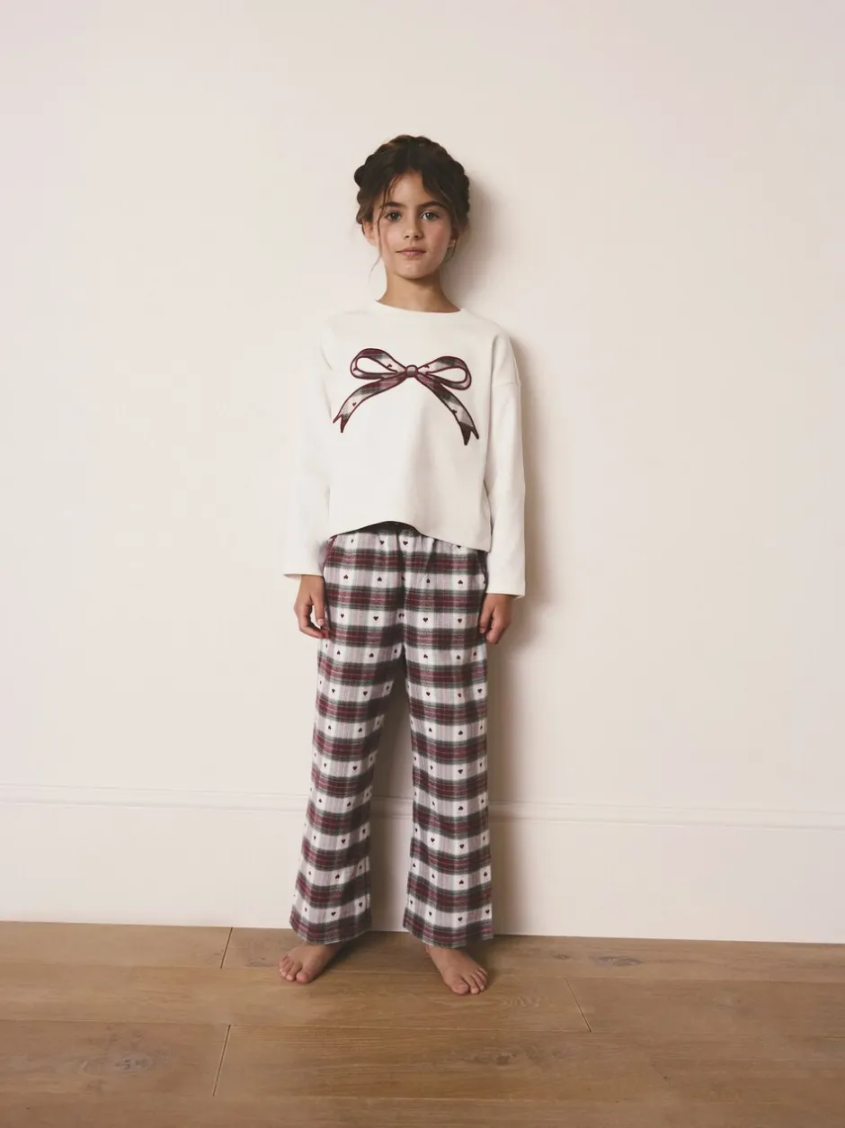 Nachtkleding En Pyjama's|Pyjama's*Next Rood/groene strikruit - Kerstmis geweven onderkant pyjama's (2-16jr)