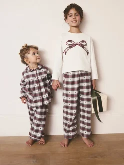 Nachtkleding En Pyjama's|Pyjama's*Next Rood/groene strikruit - Kerstmis geweven onderkant pyjama's (2-16jr)