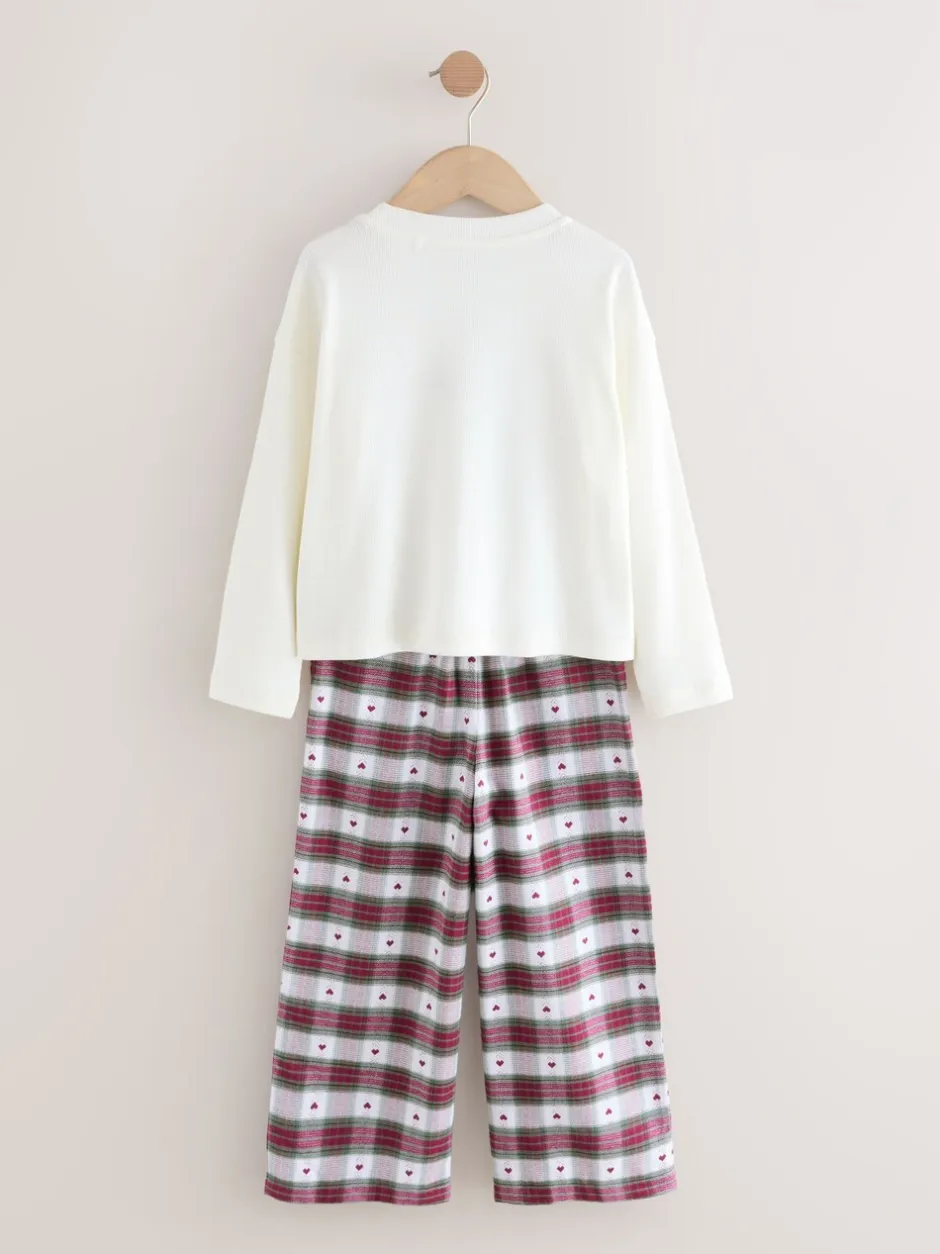 Nachtkleding En Pyjama's|Pyjama's*Next Rood/groene strikruit - Kerstmis geweven onderkant pyjama's (2-16jr)