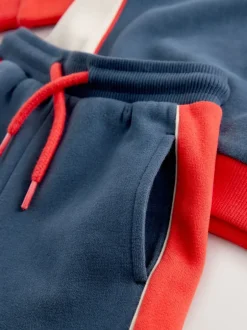 Sets En Combisets|Truien En Breisels*Next - Set van top met halve rits en joggingbroek (3mnd-7jr) Rood/marineblauw