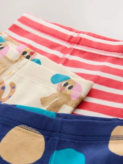 Multipacks|Nachtkleding En Pyjama's|Next - Verpakking van 3 knusse pyjama's (9 mnd-9 jr) Rood/marineblauw hondenapplicatie