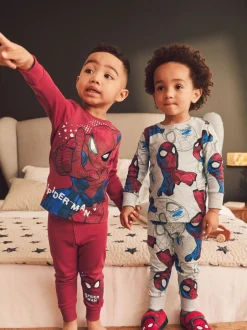 Pyjama's|Nachtkleding En Pyjama's*Next Rood/marineblauw Spiderman - Verpakking van 2 knusse pyjama's (12 mnd-10 jr)