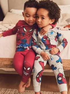 Pyjama's|Nachtkleding En Pyjama's*Next Rood/marineblauw Spiderman - Verpakking van 2 knusse pyjama's (12 mnd-10 jr)