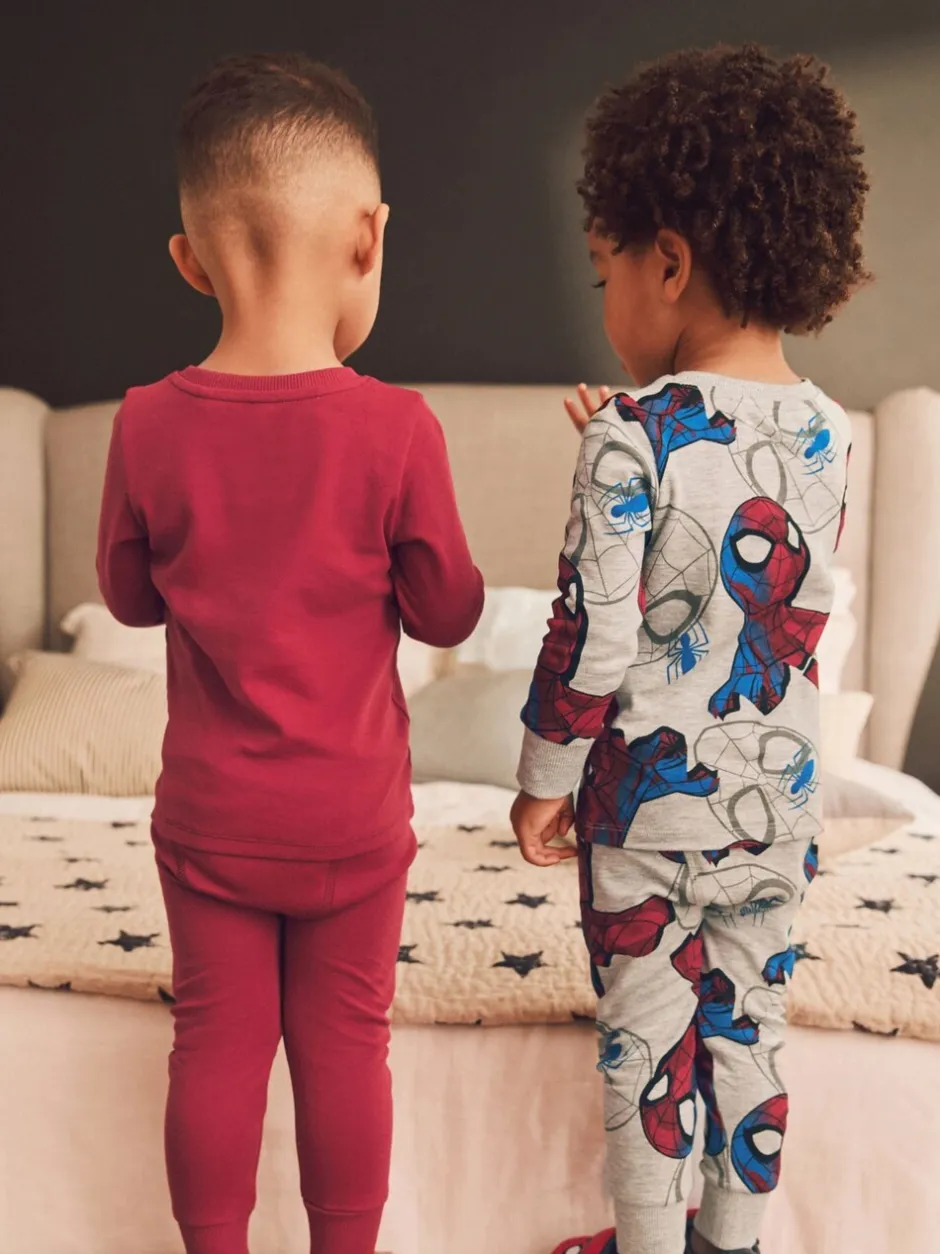Pyjama's|Nachtkleding En Pyjama's*Next Rood/marineblauw Spiderman - Verpakking van 2 knusse pyjama's (12 mnd-10 jr)