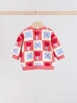 Truien En Breisels|Sweaters En Hoody´S|Next - 2 -delige Set van Fleece Tops en Leggings voor Baby''s (0mnd-2jr) Rood/paars geruit