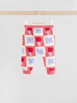 Truien En Breisels|Sweaters En Hoody´S|Next - 2 -delige Set van Fleece Tops en Leggings voor Baby''s (0mnd-2jr) Rood/paars geruit
