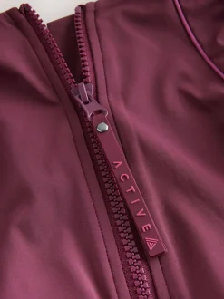 Sportkleding|Badkleding|Next Roodpaars 'Wine' - Active High Neck Tummy Control Swimsuit