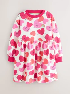 Jurken|Jurken|Little Bird by Jools Oliver Rood/roze - Skater Sweatjurk