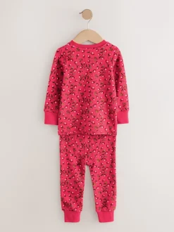 Nachtkleding En Pyjama's|Pyjama's|Next - Verpakking van 3 knusse pyjama's (9 mnd-9 jr) Rood/roze bloemenapplicatie