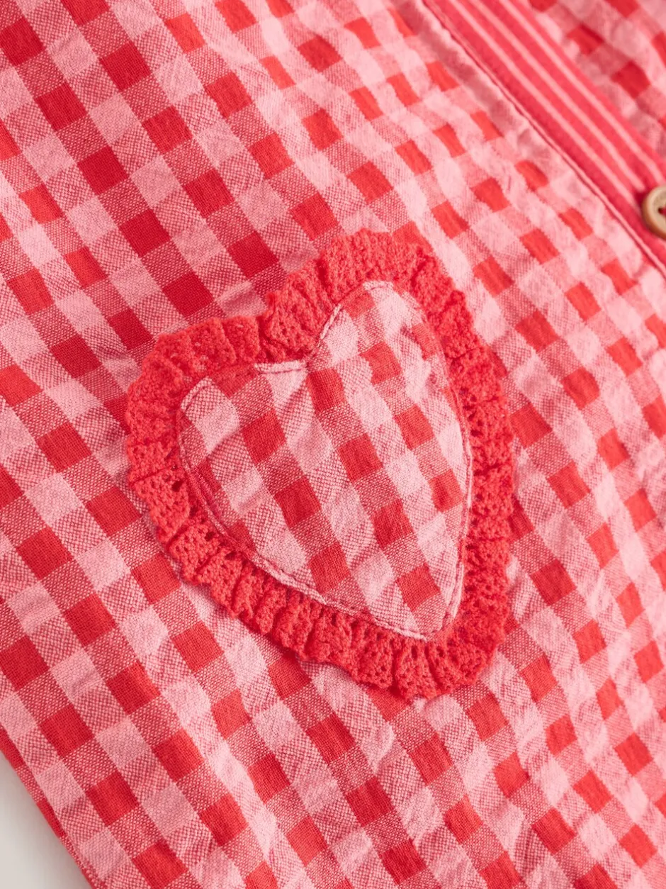 Tuinbroeken*Next - Baby tuinbroek en bodysuit 2 -delige set (0mnd -2jr) Rood/roze geruit