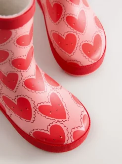 Laarzen*Next Rood/roze met hartjes - Laarzen met handgreep