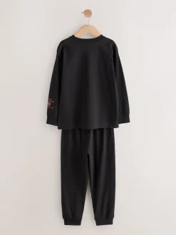 Pyjama's|Nachtkleding En Pyjama's*Next Rood/zwart voetbal - Verpakking van 2 pyjama's met lange mouwen (3-16 jr)