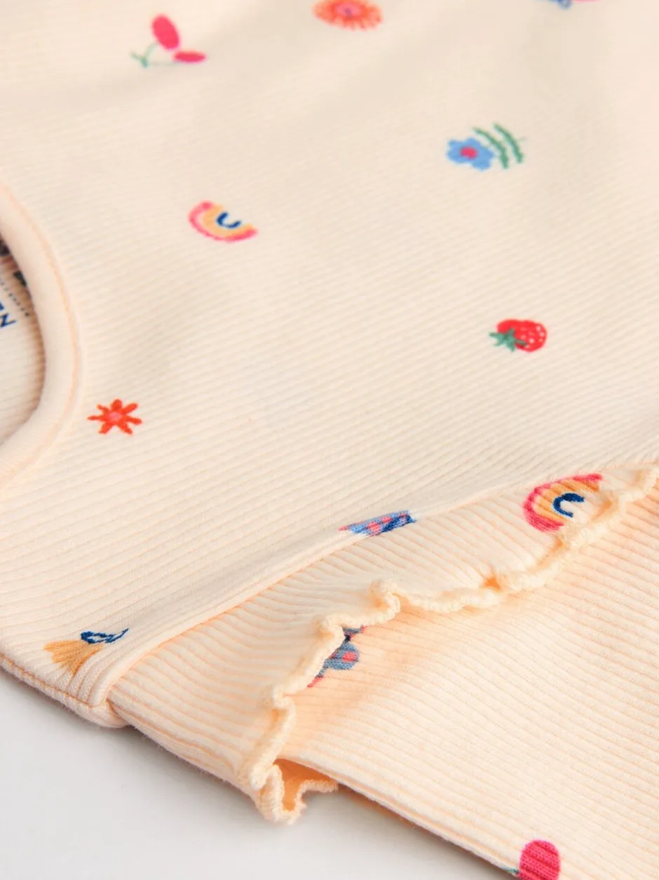 Tops|Tops|Next - 2 -delige babyset van top en legging (0mnd -2jr) Roomkleurig met vrolijke figuurtjes