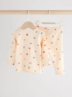 Tops|Tops|Next - 2 -delige babyset van top en legging (0mnd -2jr) Roomkleurig met vrolijke figuurtjes